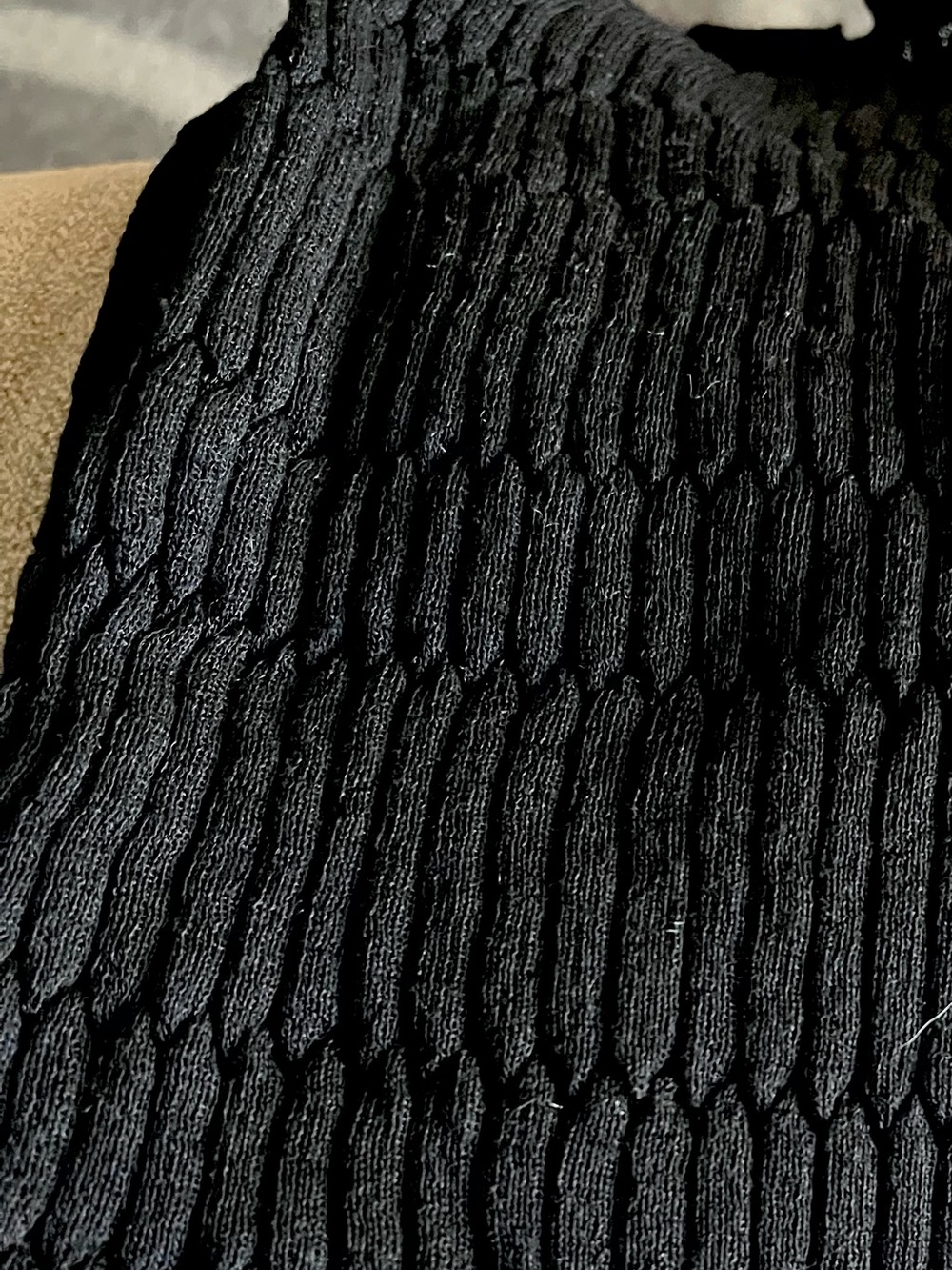 Weekday Black Ribbed Tank Top - Picture 3 of 5